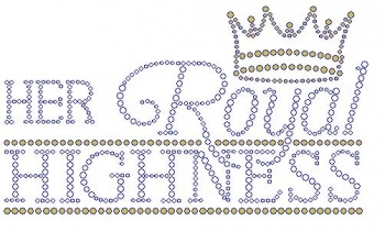Her Royal Highness Rhinestone Transfer