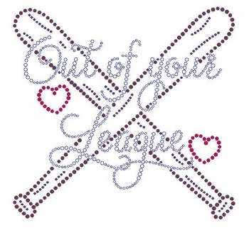 Out of Your League rhinestone transfer