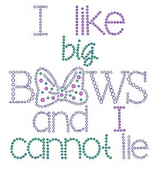 I like Big Bows and I Cannot Lie Rhinestone Transfer