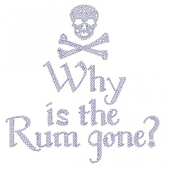 Why is the Rum Gone? Rhinestone Transfer