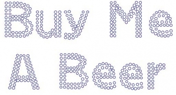 Buy Me a Beer Rhinestone Transfer