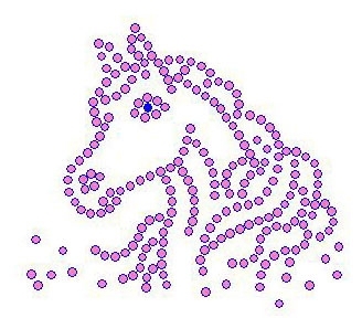 Horse Rhinestone transfer Pink Small