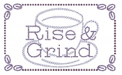 Rise and Grind Rhinestone Transfer