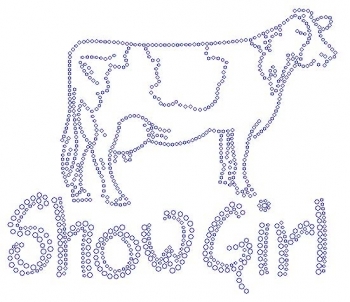 Show Girl Dairy Cow Rhinestone Transfer Crystal
