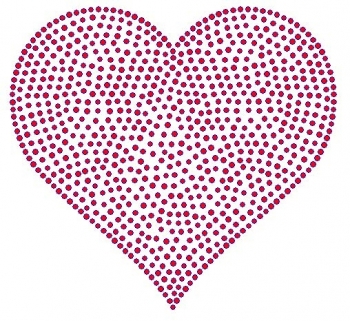 Large Heart Rhinestone Transfer
