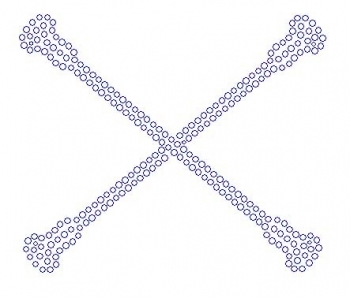 Twirl Batons Rhinestone Transfer