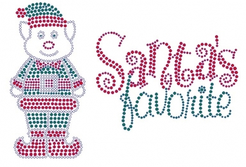 Santa's Favorite Rhinestone Transfer 