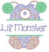 Lil Monster Rhinestone Transfer 