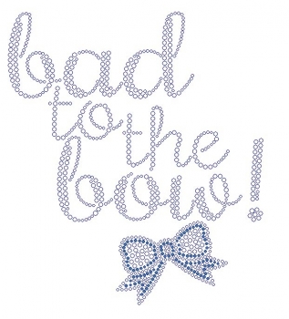 Bad to the Bow Rhinestone Transfer 