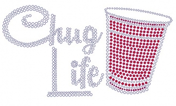 Chug Life Rhinestone Transfer 