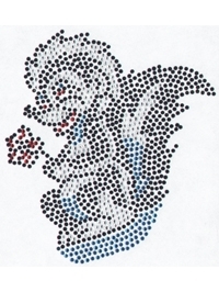 Skunk Small  Rhinestone Transfer