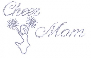 Cheer Mom with small Cheerleader Rhinestone Transfer