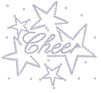 Cheer with Stars Rhinestone Transfer