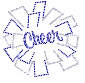 Cheer Rhinestone Transfer Cobalt