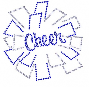 Cheer Rhinestone Transfer Cobalt