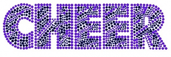 Cheer Purple and Black rhinestone transfers