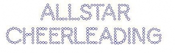 All Star Cheerleading Rhinestone Transfer