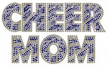 Cheer Mom Zebra Gold & Black Rhinestud Transfer