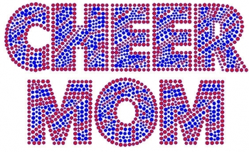 Cheer Mom Zebra Rhinestud Transfer