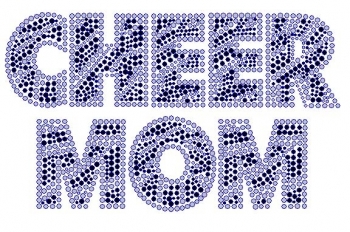 Cheer Mom Zebra Silver and Black Rhinestud Transfer