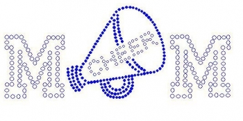 Cheer Mom Megaphone Rhinestone Transfer