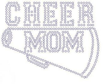 Cheer Mom Rhinestone Transfer megaphone