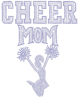 Cheer Mom with Cheerleader Rhinestone Transfer