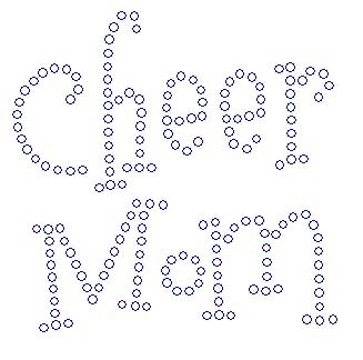 Cheer MoM Rhinestone Transfer curly