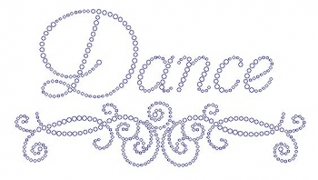 Dance with Swirls Rhinestone Transfer