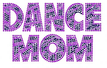 Dance Mom Zebra Rhinestud Transfer