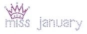 Miss January Rhinestone transfer