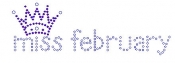 Miss Feburary Rhinestone Transfer