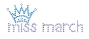 Miss March Rhinestone Transfer
