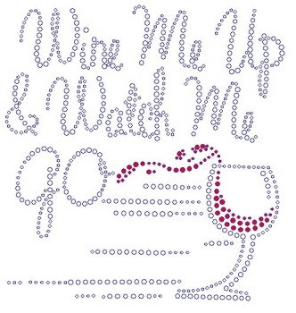 Wine Me Up Rhinestone Transfer