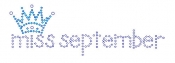 Miss September Rhinestone Transfer