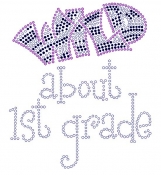 Wild about 1st Grade Rhinestone Transfer