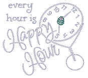 Every Hour is Happy Hour Rhinestone Transfer