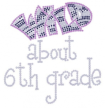 Wild about 6th Grade Rhinestone Transfer