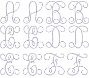 Monogram Letters 4 inch A - F Rhinestone Transfer