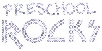 PreSchool Rocks Rhinestone Transfer