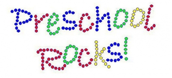 Pre school rocks rhinestone transfer
