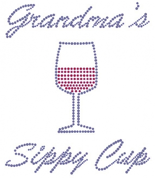 Grandma's Sippy Cup Rhinestone Transfer wine