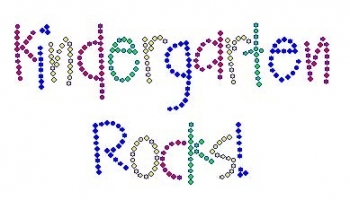Kindergarten Rocks! Rhinestone Transfers