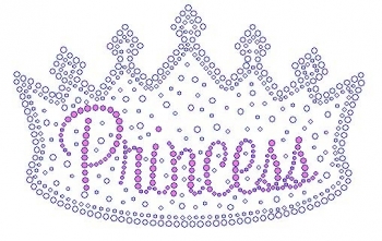 Crown with Princess Rhinestone Transfer