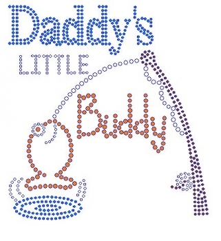Daddy's Little Buddy Rhinestone Transfer