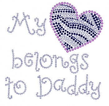 My Heart Belongs to Daddy Rhinestone Transfer