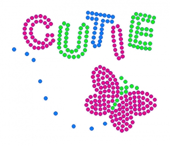 Cutie Rhinestone Transfer