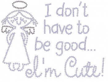 I'm Cute  Rhinestone Transfer