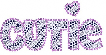 Cutie Zebra Rhinestone Transfer