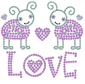 Love Bugs Rhinestone Transfer